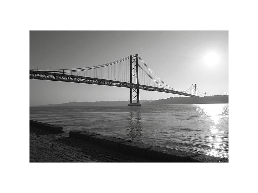 Black and white bridge photography for modern office decor.