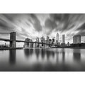 Black and white city skyline photography for modern office wall art