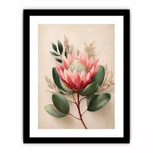 Minimalist Botanical Flower Soft Blush Petals – Floral Wall Art Canvas