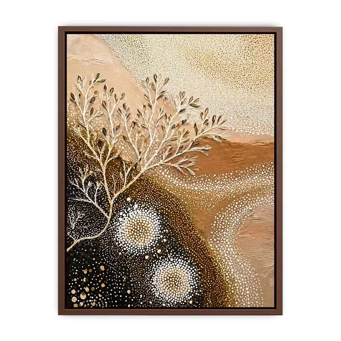 neutral abstract botanical wall art canvas beige earthy minimal modern decor