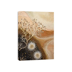neutral abstract botanical wall art canvas beige earthy minimal modern decor