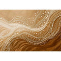 abstract wave dot wall art canvas neutral beige modern minimal decor