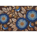 Blue floral dot pattern botanical wall art, modern elegant decor for homes in Paris, London, New York interiors