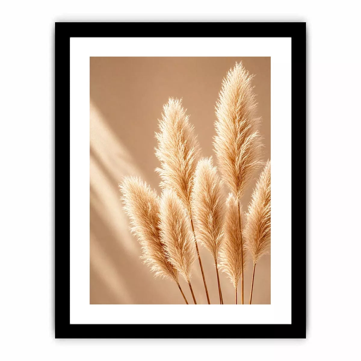Minimal beige pampas grass wall art soft neutral botanical photography aesthetic decor