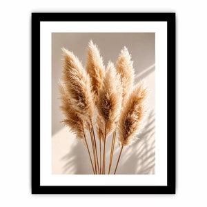 pampas grass wall art neutral, boho pampas grass canvas, minimalist beige botanical artwork, soft neutral decor wall art