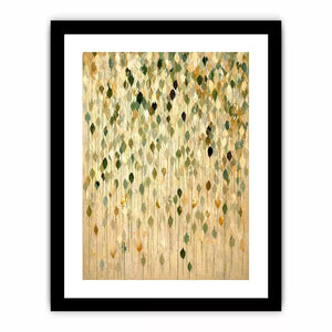 abstract leaf wall art neutral tones, botanical drip painting modern canvas, sage green beige abstract artwork, minimalist nature wall decor