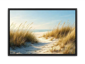 coastal dunes beach path landscape wall art soft neutral ocean canvas decor