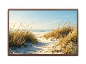 coastal dunes beach path landscape wall art soft neutral ocean canvas decor