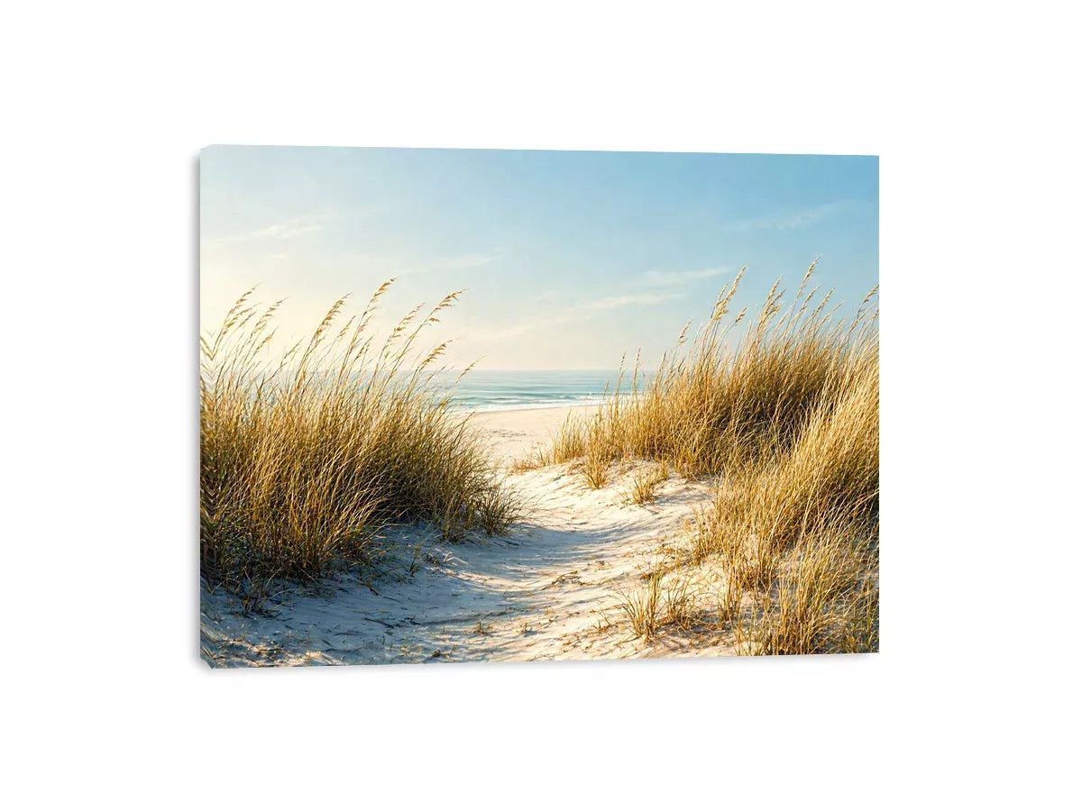 coastal dunes beach path landscape wall art soft neutral ocean canvas decor