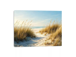coastal dunes beach path landscape wall art soft neutral ocean canvas decor
