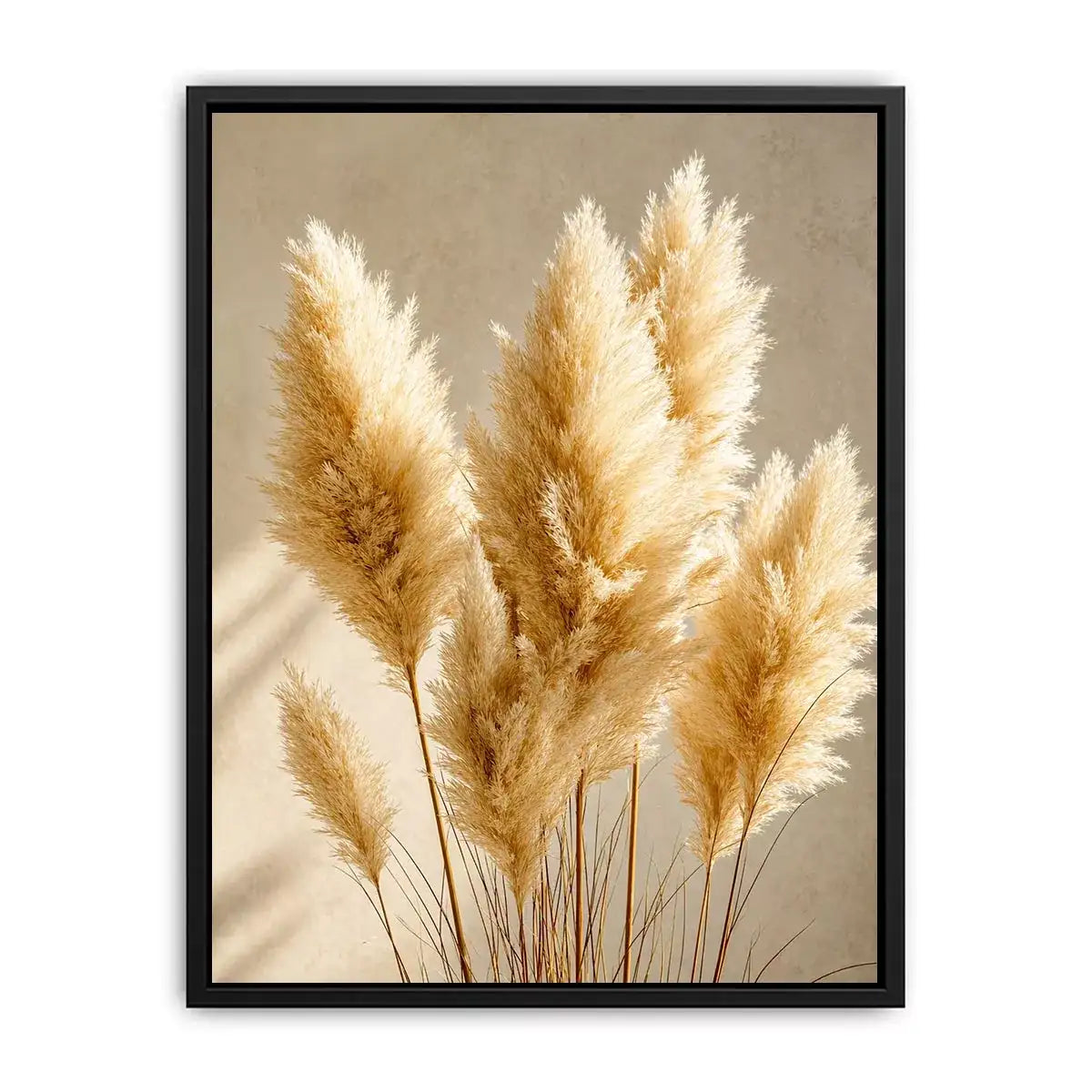 pampas grass wall art neutral decor, minimalist boho pampas canvas, beige botanical wall art print, soft pampas grass photography decor, neutral aesthetic plant artwork