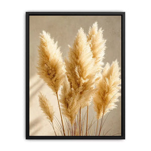 pampas grass wall art neutral decor, minimalist boho pampas canvas, beige botanical wall art print, soft pampas grass photography decor, neutral aesthetic plant artwork