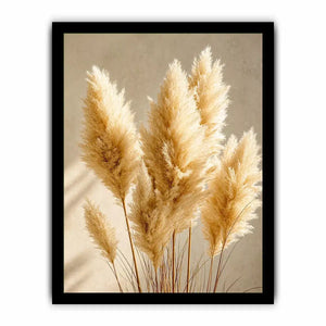 pampas grass wall art neutral decor, minimalist boho pampas canvas, beige botanical wall art print, soft pampas grass photography decor, neutral aesthetic plant artwork