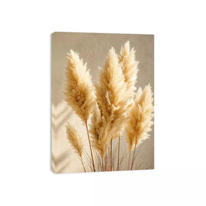 pampas grass wall art neutral decor, minimalist boho pampas canvas, beige botanical wall art print, soft pampas grass photography decor, neutral aesthetic plant artwork