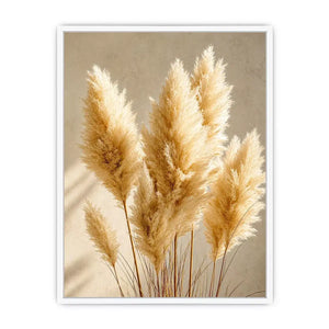 pampas grass wall art neutral decor, minimalist boho pampas canvas, beige botanical wall art print, soft pampas grass photography decor, neutral aesthetic plant artwork
