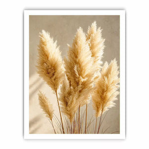 pampas grass wall art neutral decor, minimalist boho pampas canvas, beige botanical wall art print, soft pampas grass photography decor, neutral aesthetic plant artwork
