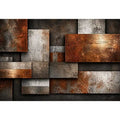 industrial abstract wall art rust texture, layered metal panel artwork, modern geometric industrial canvas, textured neutral wall decor, urban abstract art print
