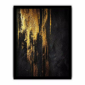abstract gold texture wall art, black gold modern canvas print, luxury textured abstract artwork, metallic gold wall decor, bold abstract texture painting
