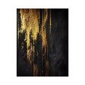 abstract gold texture wall art, black gold modern canvas print, luxury textured abstract artwork, metallic gold wall decor, bold abstract texture painting