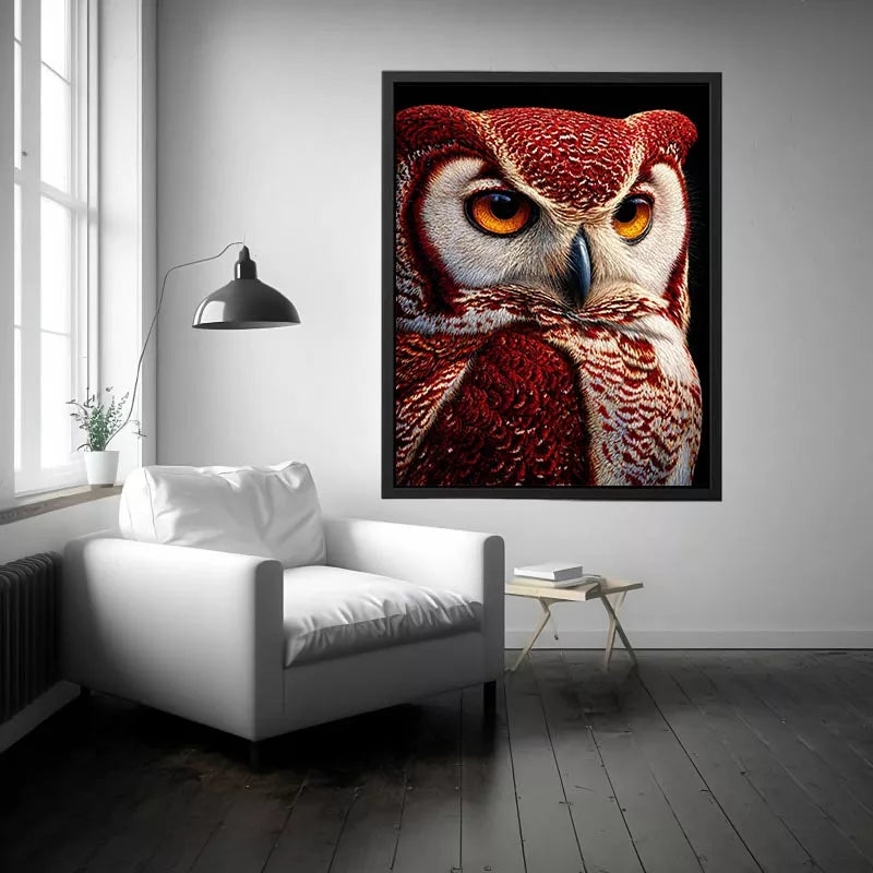 luxury owl portrait canvas