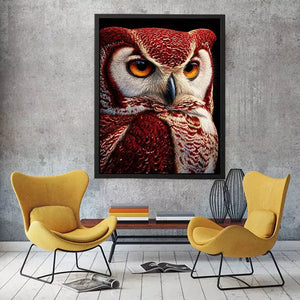 luxury owl portrait canvas