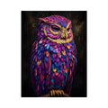 colorful owl canvas wall art vibrant modern bird painting for living room decor