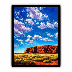 desert rock mountain landscape colorful sky canvas wall art