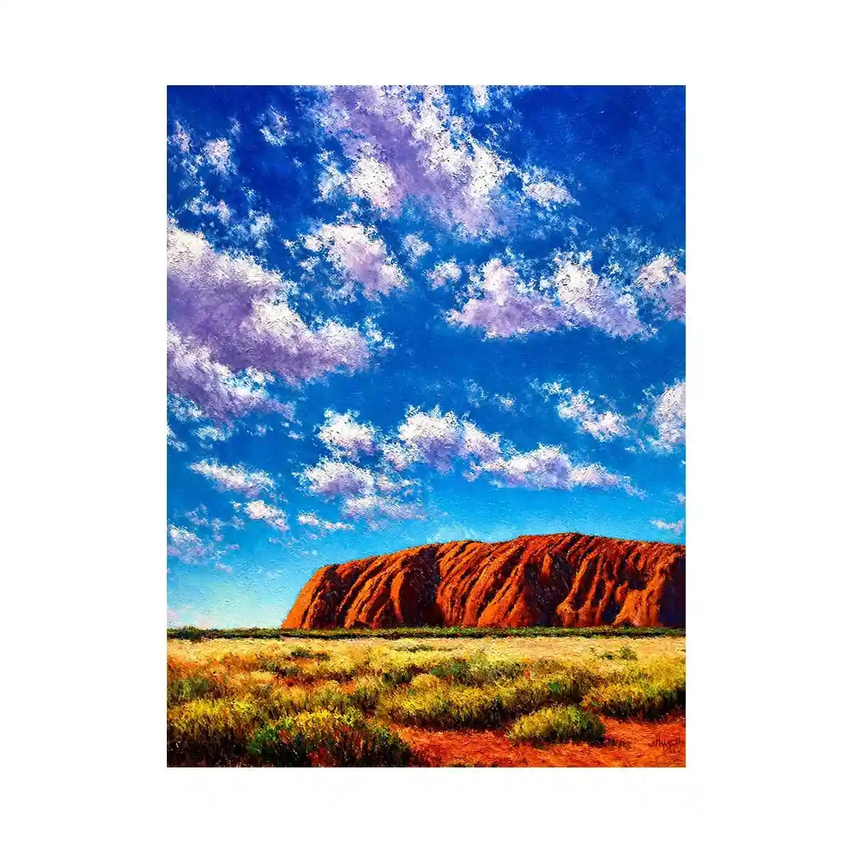 desert rock mountain landscape colorful sky canvas wall art