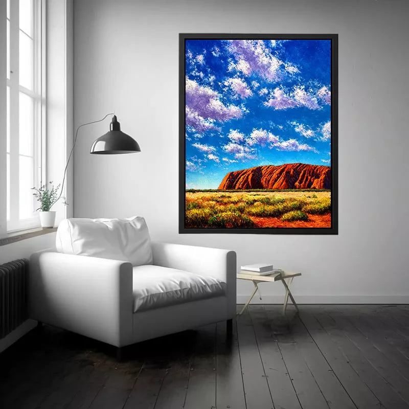 desert rock mountain landscape colorful sky canvas wall art