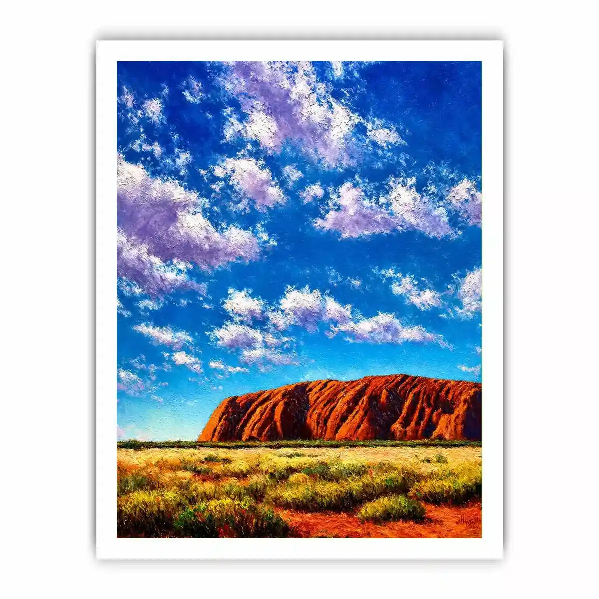 desert rock mountain landscape colorful sky canvas wall art