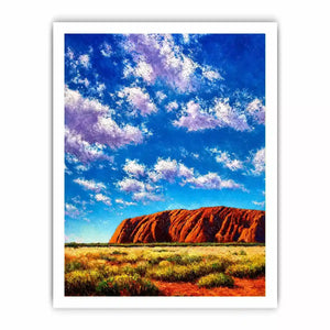 desert rock mountain landscape colorful sky canvas wall art