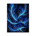 abstract blue light flow wall art cosmic glowing canvas modern decor