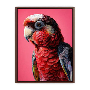 modern parrot portrait wall art vibrant red bird canvas tropical decor