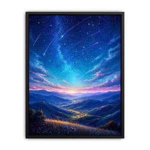 starry valley landscape wall art dreamy night sky canvas decor