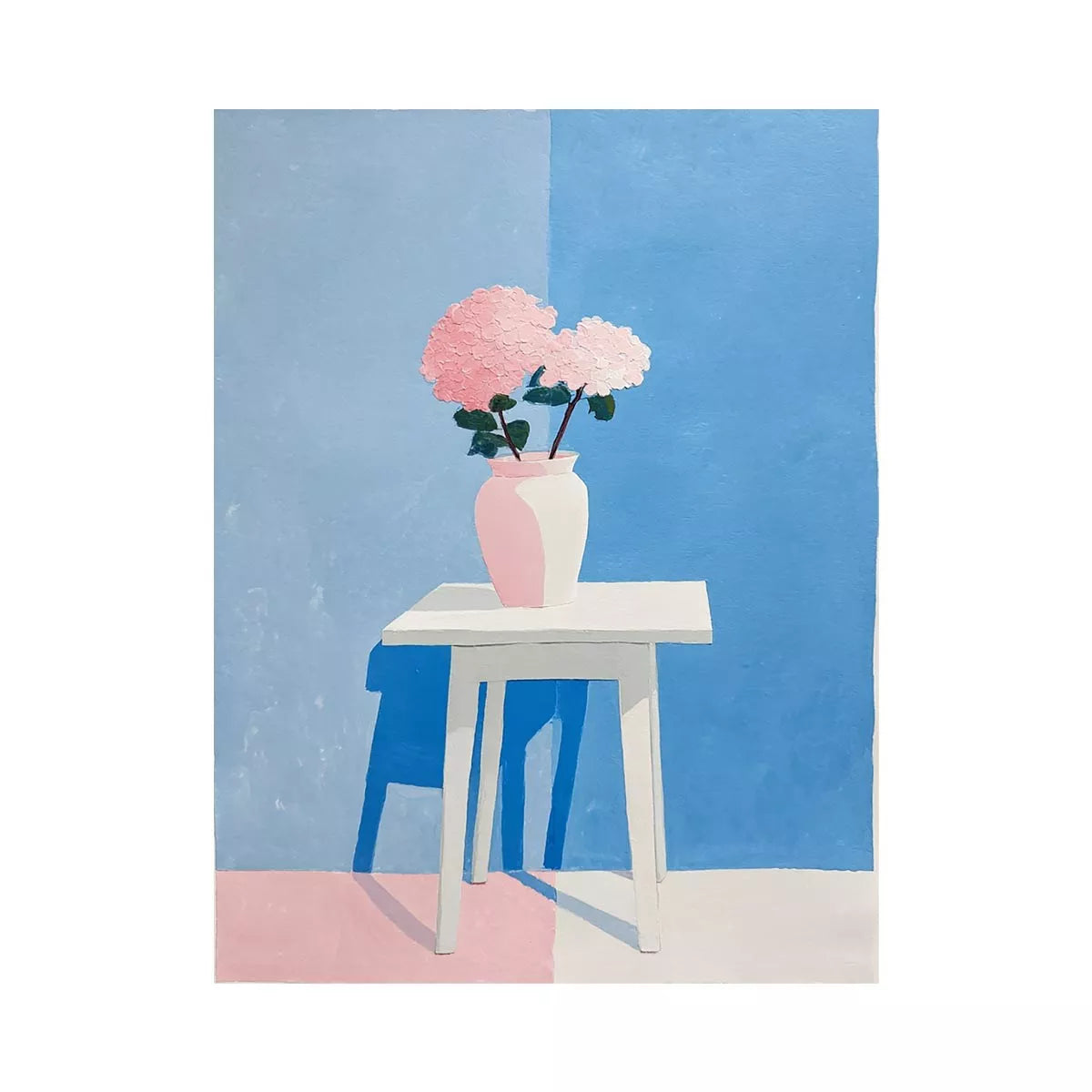 minimalist pastel floral vase painting canvas wall art modern scandinavian decor for bedroom living room USA