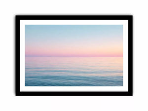 Minimalist pastel ocean sunset seascape canvas wall art