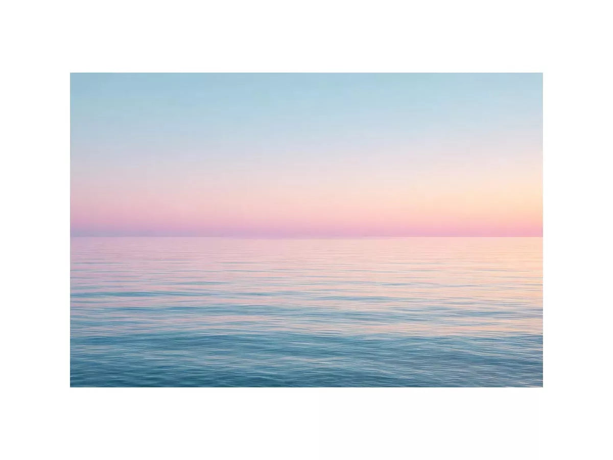 Minimalist pastel ocean sunset seascape canvas wall art