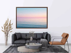 Minimalist pastel ocean sunset seascape canvas wall art