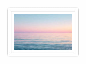Minimalist pastel ocean sunset seascape canvas wall art