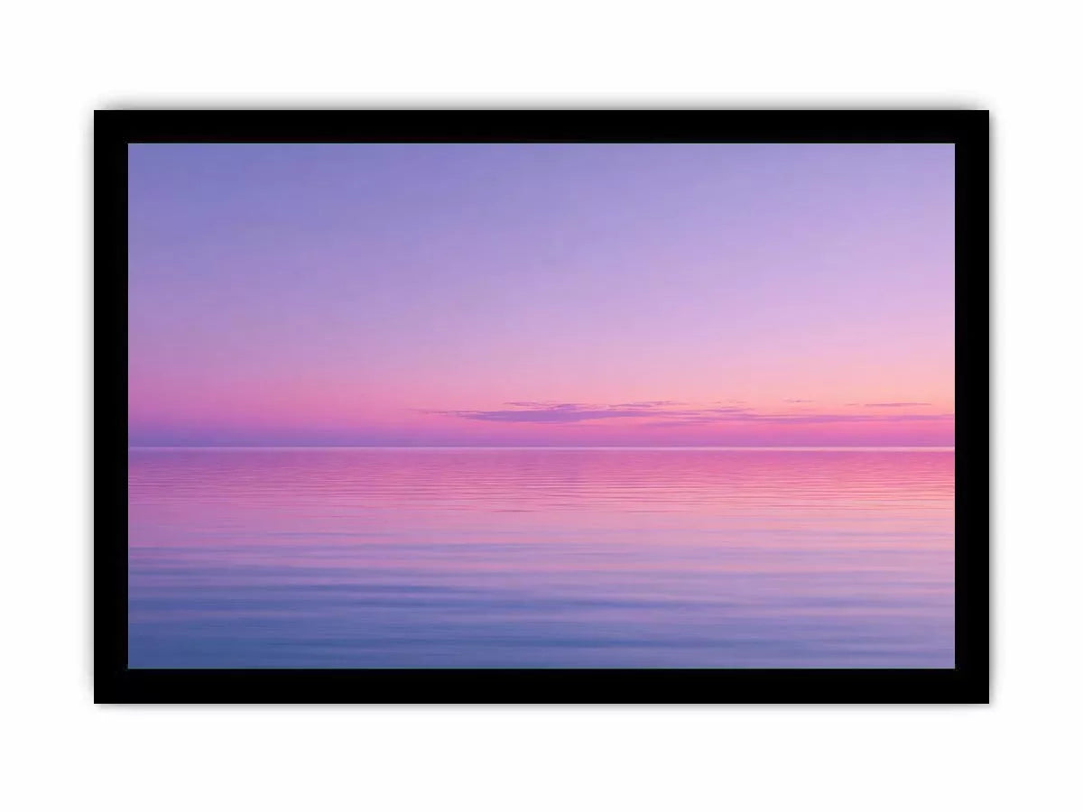 Minimalist Coastal Ocean Wall Art – Pastel Sunset Canvas Print