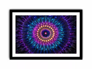 Cosmic Mandala Wall Art | Sacred Geometry Psychedelic Canvas