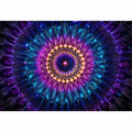 Cosmic Mandala Wall Art | Sacred Geometry Psychedelic Canvas