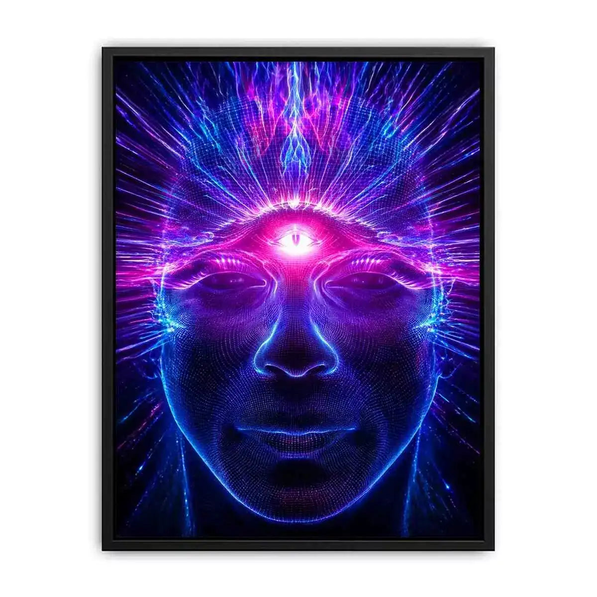 Third Eye Awakening Wall Art | Spiritual Energy Psychedelic Canvas