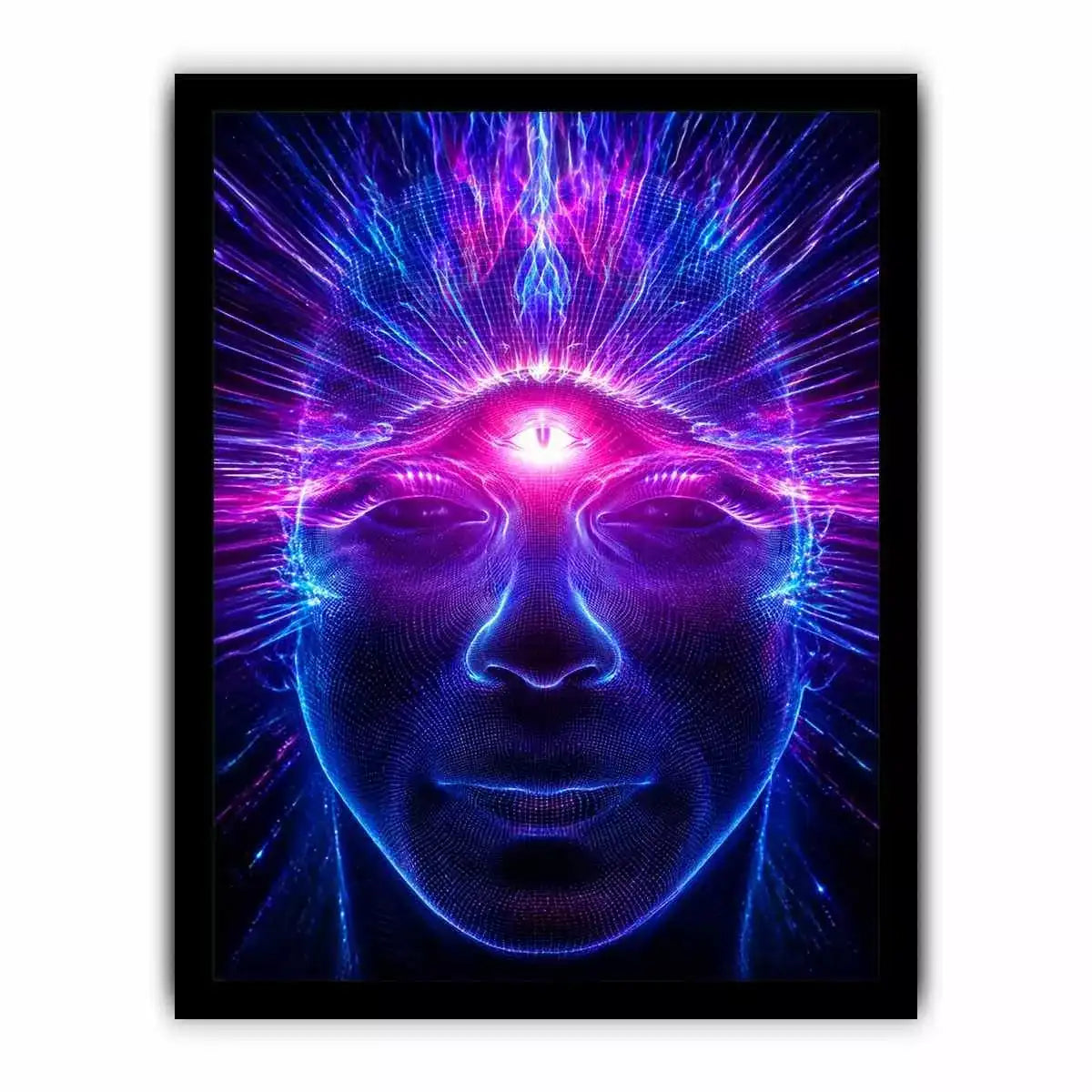 Third Eye Awakening Wall Art | Spiritual Energy Psychedelic Canvas