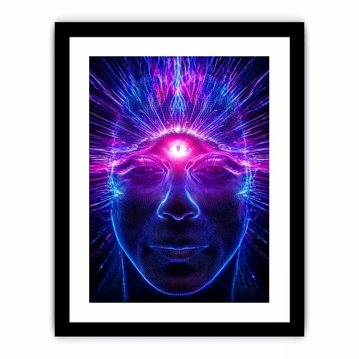 Third Eye Awakening Wall Art | Spiritual Energy Psychedelic Canvas