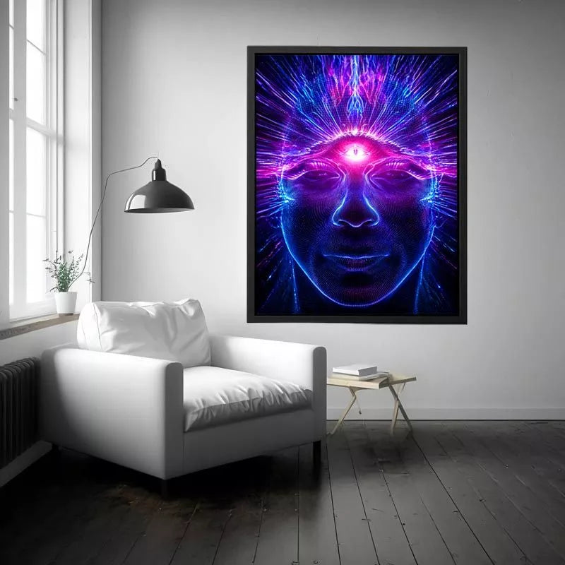 Third Eye Awakening Wall Art | Spiritual Energy Psychedelic Canvas