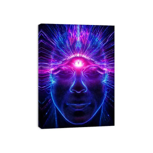 Third Eye Awakening Wall Art | Spiritual Energy Psychedelic Canvas