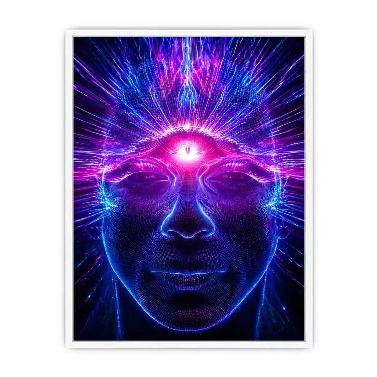Third Eye Awakening Wall Art | Spiritual Energy Psychedelic Canvas