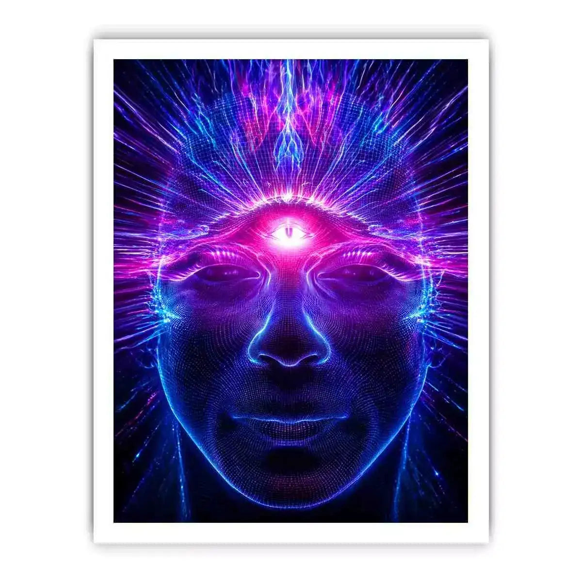 Third Eye Awakening Wall Art | Spiritual Energy Psychedelic Canvas