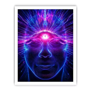 Third Eye Awakening Wall Art | Spiritual Energy Psychedelic Canvas